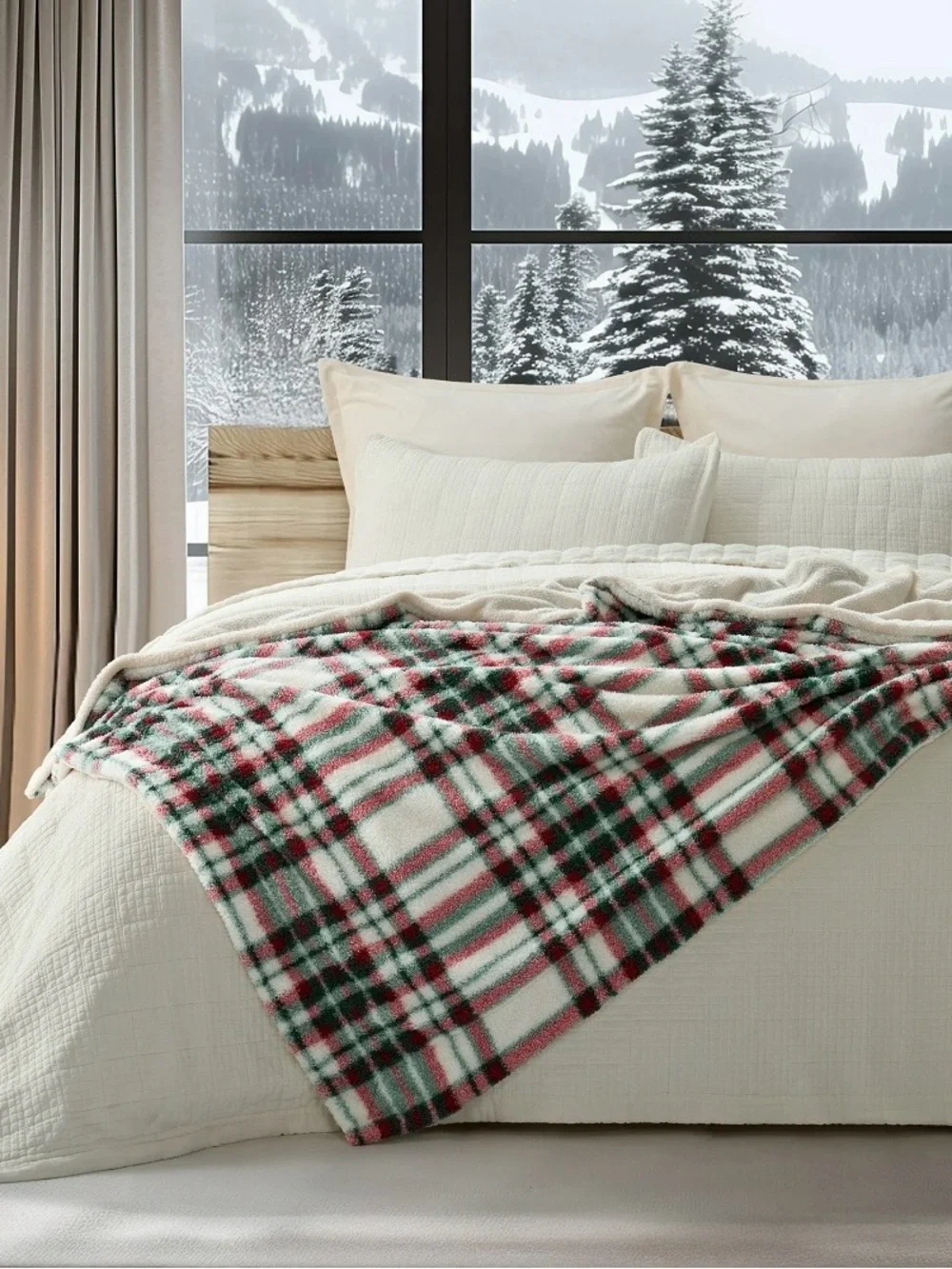 EverGrace Cozy Christmas Throw 50x72” New